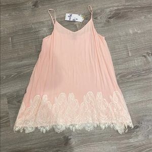Show me your mumu light pink lace dress NEW